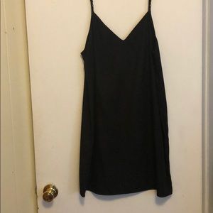Black slip dress